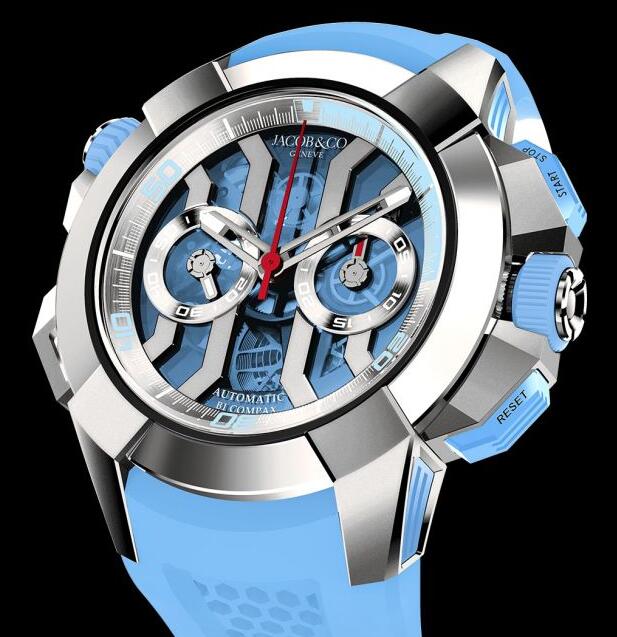 Jacob & Co. EPIC X CHRONO TITANIUM SKY BLUE Watch Replica EC323.20.AA.AA.A Jacob and Co Watch Price